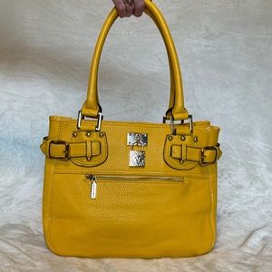 Used Anne Klein Yellow Leather Bag